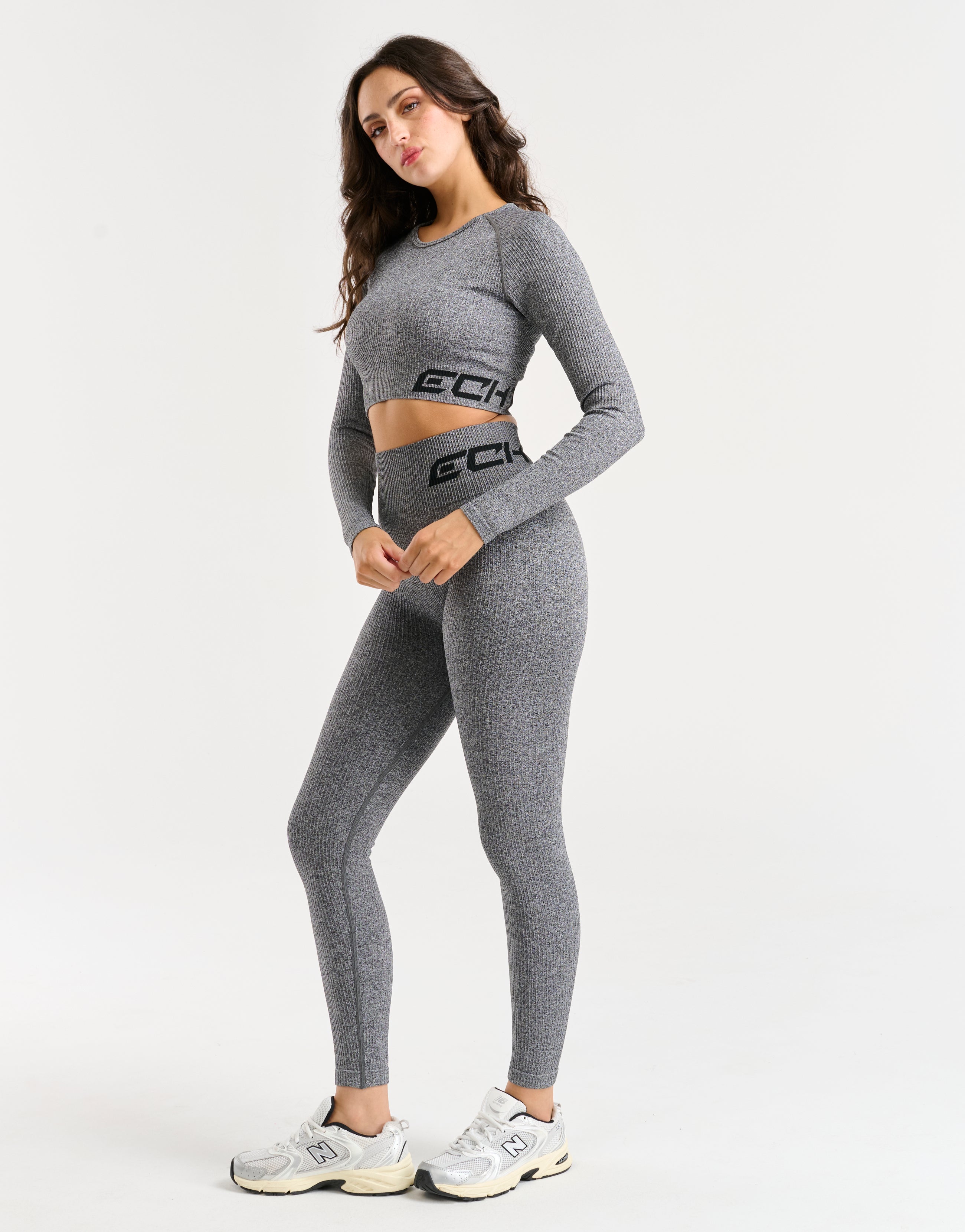 Arise Comfort Cropped Long Sleeve - Charcoal